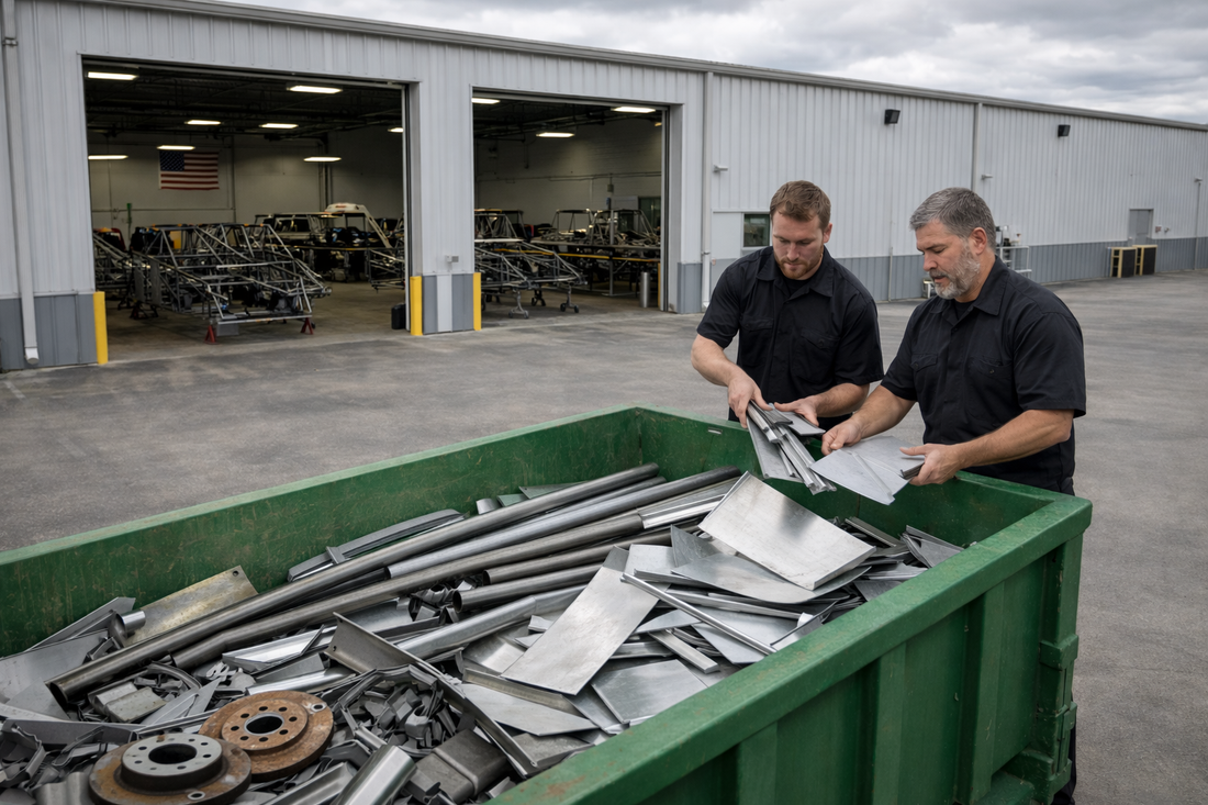 Scrap Metal Pickup for Brownsburg Race Teams and Fabrication Shops