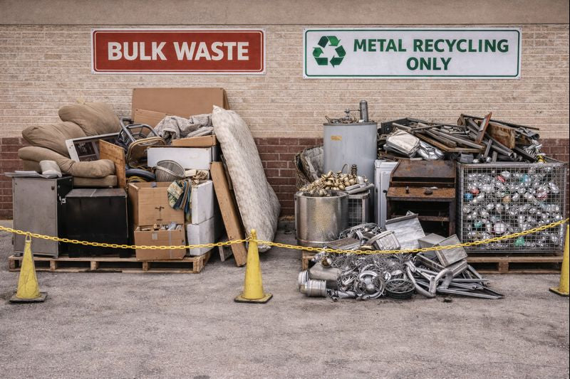 Metal separated from bulk waste to reduce pickup fees