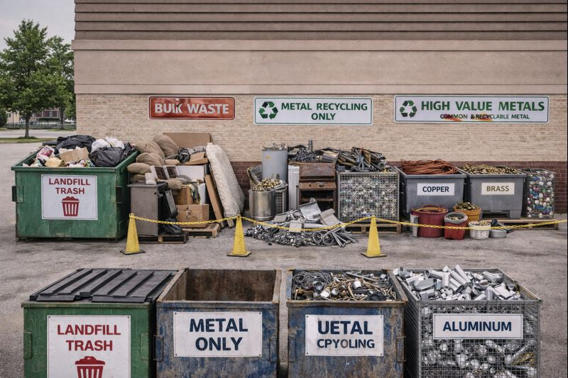 Organized metal recycling system supporting long term property budget control