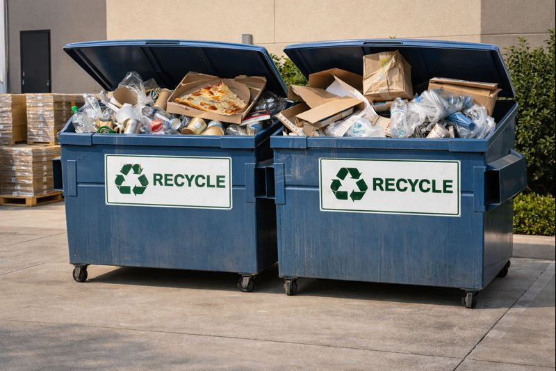 Recycling contamination causing disposal issues at a commercial property