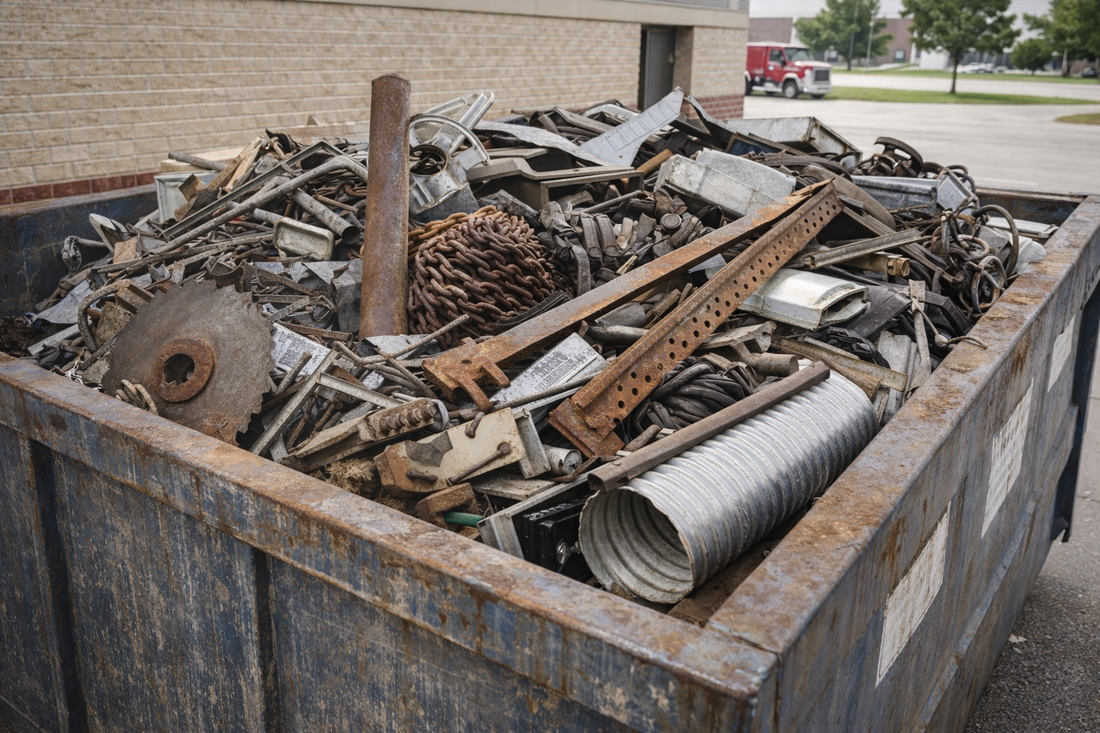 Metal waste increasing dumpster weight and hauling fees